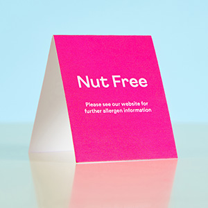 Nut Free Dietary Place Card